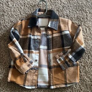 Plaid Button-Up Jacket